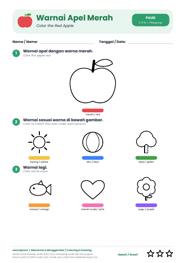 Warnai Apel Merah