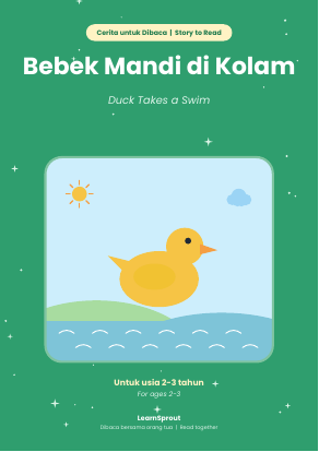 Bebek Mandi di Kolam